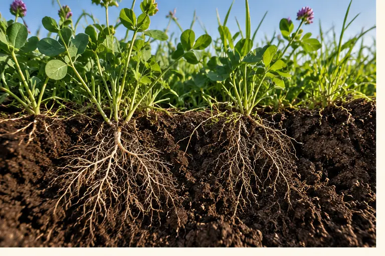 Illustrative LivingShield farm and field scene